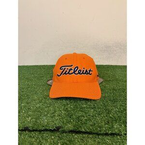 Titleist hat cap fitted small S/M orange black tour issue footjoy pro v1 mens